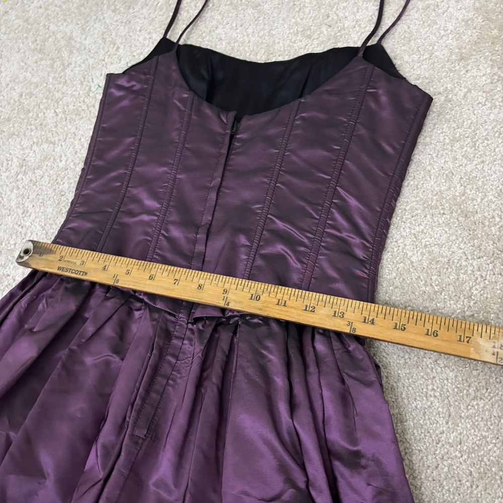 Vintage 90s Y2K Purple Corset Dress Jessica McClintock Gunne Sax Iridescent Prom - Picture 13 of 15